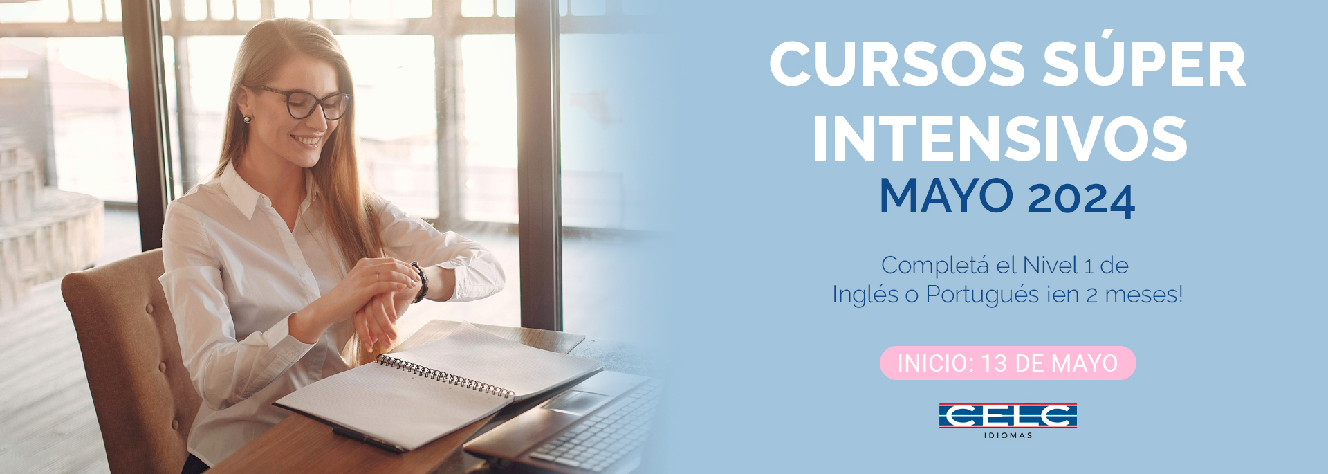 CELC idiomas Inscripción abierta cursos intensivos de idiomas online inicio mayo 2024: clases de inglés y portugués